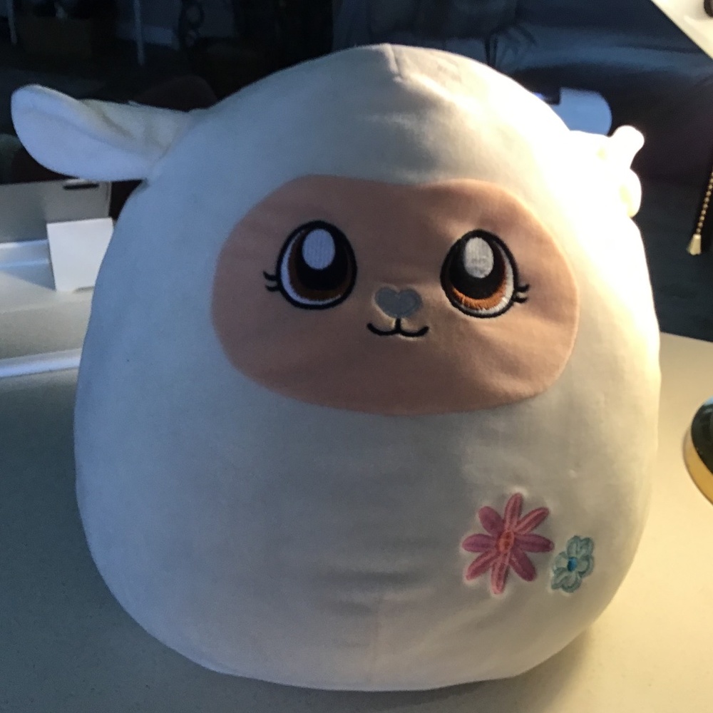Large Lily The Lamb with Flowers  Squishmallow